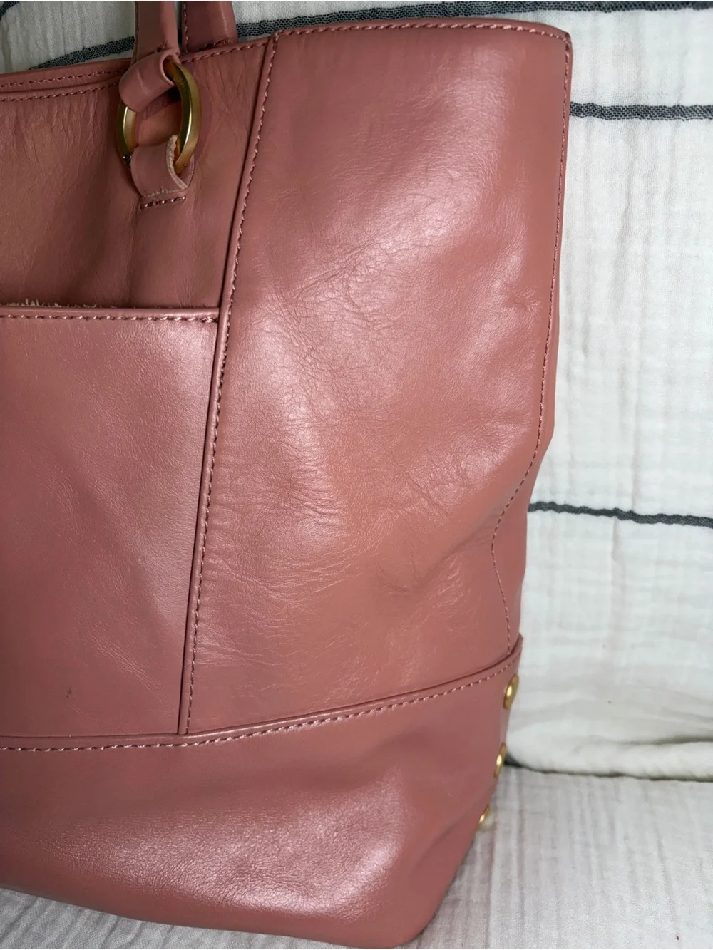 Hammitt Andersen Leather Tote Bag Pink Sands